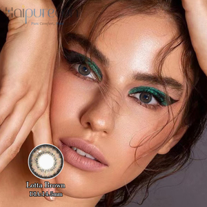 Haipurecon คอนแทคเลนส์สีรายปี Lotta Brown 14.5mm. มีพาวเวอร์