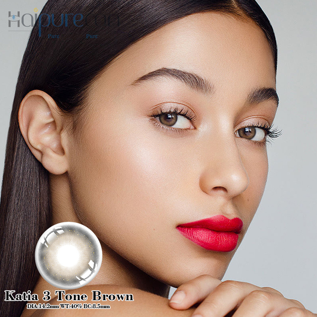 Φακοί επαφής χρώματος Haipurecon Katia 3 Tone Brown 14.2mm