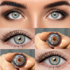 Lentes de contacto de color anuales graduadas Haipurecon azul siri