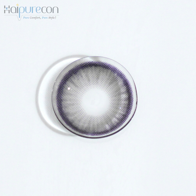 Lentes de contacto Haipurecon Diamond Sugar gris de 14,5 mm con potencia