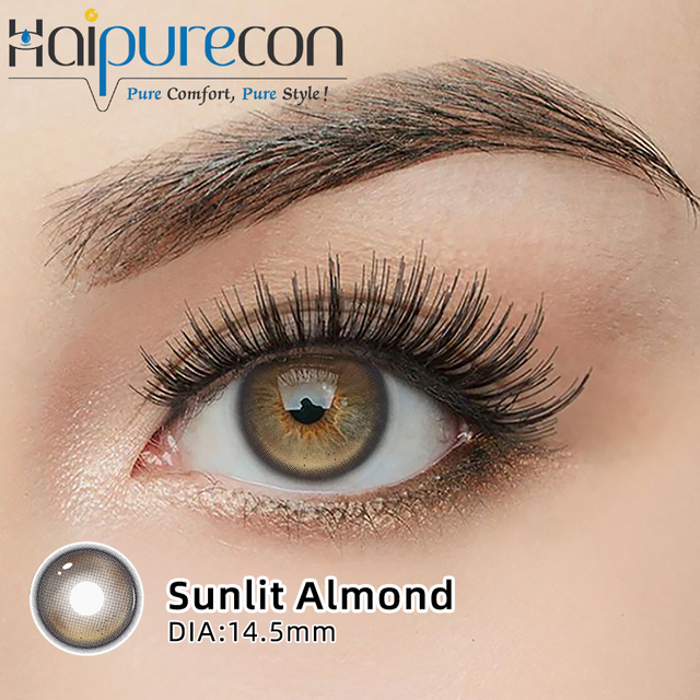 Wholesale Crush Alert Brown Contact Lenses ប្រចាំថ្ងៃ 10 កញ្ចប់ K-beauty Style 55% Water Base Curve 8.5mm CE ISO កែវម៉ូដថ្មី