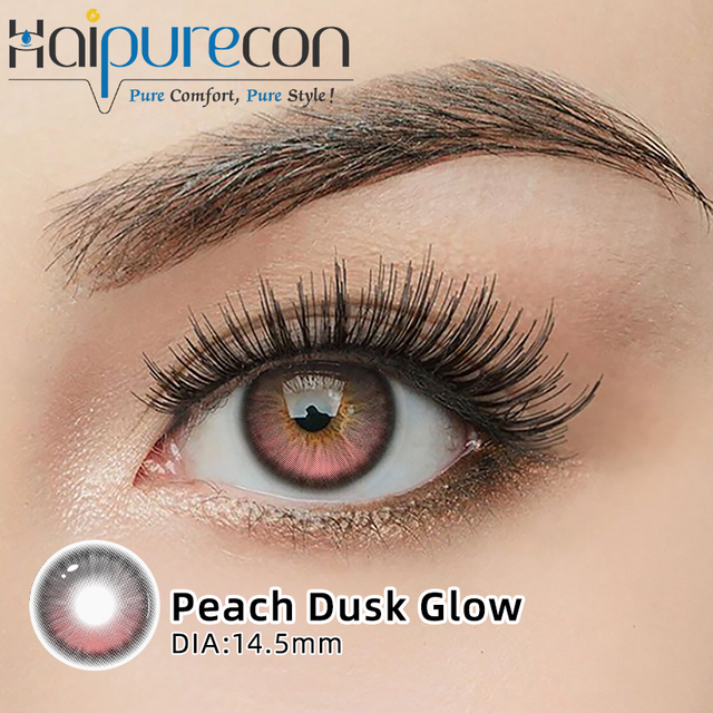 Haipurecon Rabbit Moonwatch Pink 14.2mm Daily Disposable Color Contact Lenses បែបផែនភ្នែកធំ កម្រិតទឹក 55% ម៉ាក CE ISO