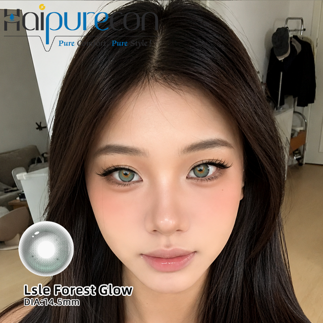 Haipurecon Moment Crush Green 14,2 мм однодневные контактные линзы 10 упаковок K-beauty Big Eye Effect 55% Содержание воды CE ISO