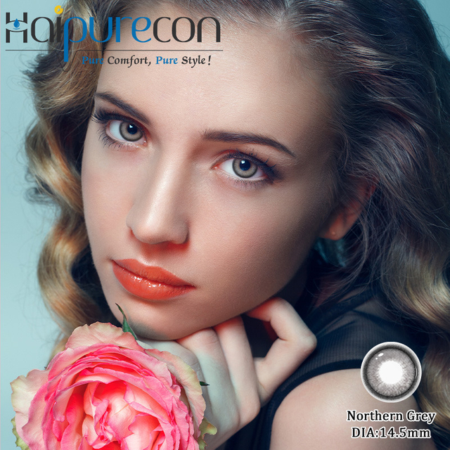 Haipurecon வடக்கு சாம்பல் 14.5mm K-பியூட்டி டெய்லி டிஸ்போசபிள் கான்டாக்ட் லென்ஸ்கள் 10 துண்டுகள் புதிய வருகை
