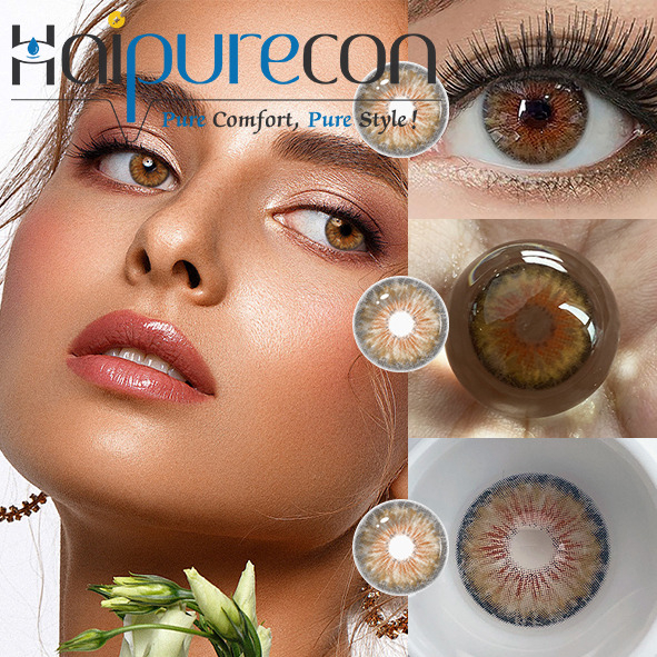 Haipurecon Cleopatra 2.0 Hazel 14.2mm Topverkoper daaglikse weggooibare kontaklense 10 stukke