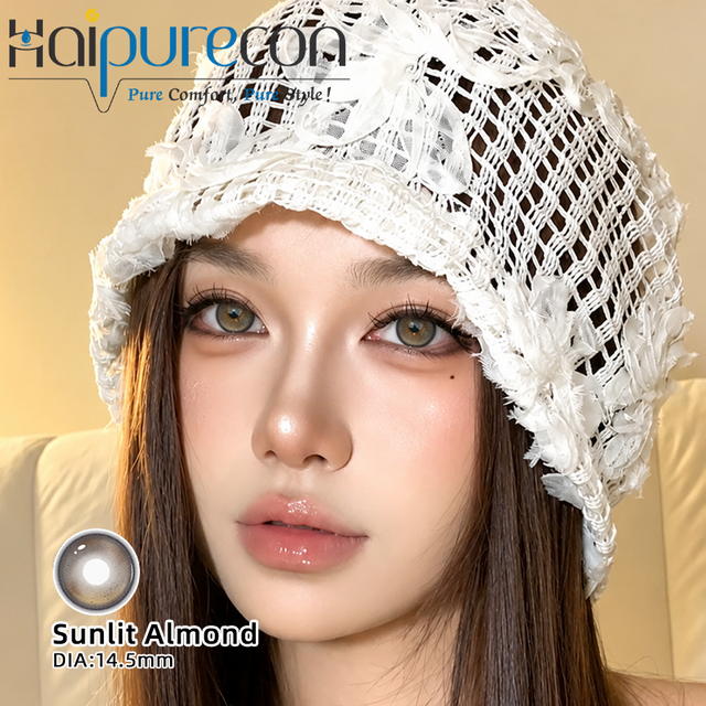 Wholesale Crush Alert Brown Contact Lenses ប្រចាំថ្ងៃ 10 កញ្ចប់ K-beauty Style 55% Water Base Curve 8.5mm CE ISO កែវម៉ូដថ្មី