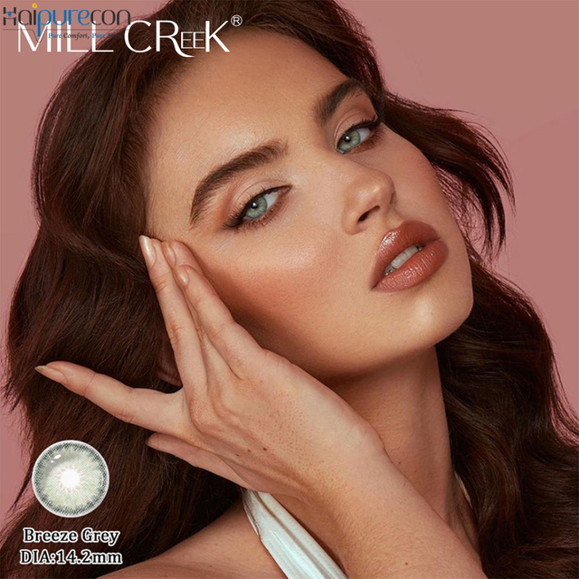 Haipurecon Breeze Grey 14.2mm Topverkoper K-Beauty daaglikse weggooibare kontaklense 55 persent waterinhoud 10 stukke