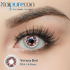 Lentilles de contact Haipurecon Vermis Red Cosplay - Jetables annuellement 14,5 mm